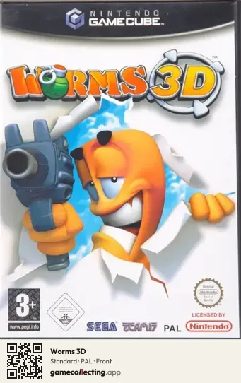 Worms 3D Nintendo GameCube, PAL box front