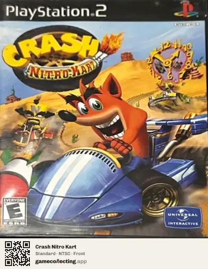 Crash Nitro Kart PlayStation 2, NTSC box front