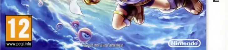 Kid Icarus: Uprising, the PEGI square on its front