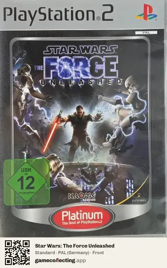 Star Wars: The Force Unleashed PlayStation 2, Germany box front