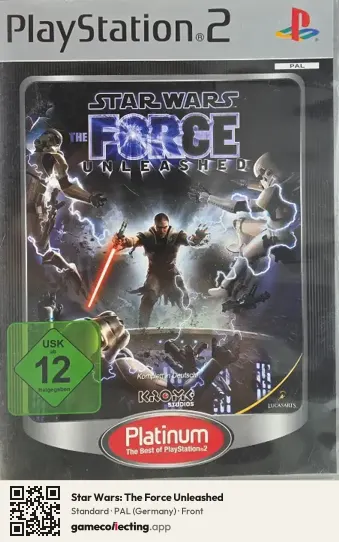 Star Wars: The Force Unleashed PlayStation 2, Germany box front