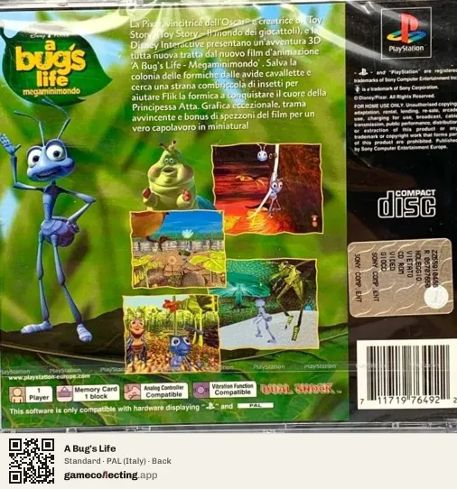A Bug's Life PlayStation, Italy box back