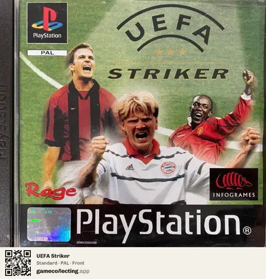UEFA Striker PlayStation, PAL box front