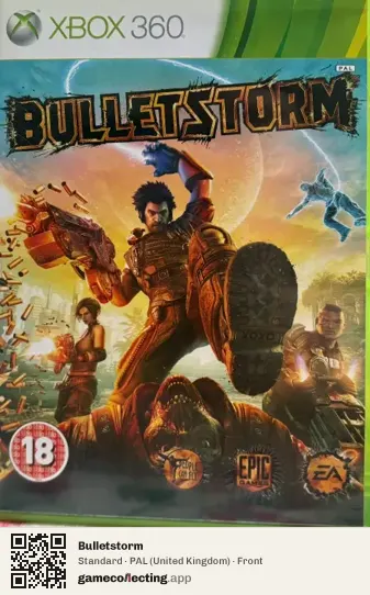 Bulletstorm Xbox 360, United Kingdom box front