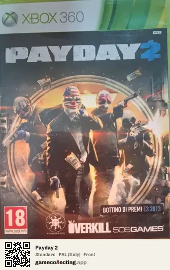 Payday 2 Xbox 360, Italy box front