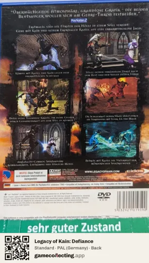 Legacy of Kain: Defiance PlayStation 2, Germany box back