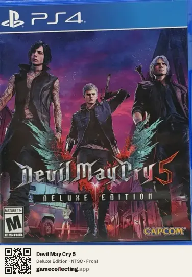 Devil May Cry 5 PlayStation 4, NTSC box front