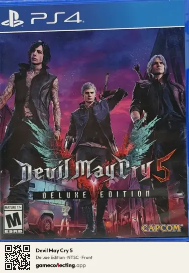 Devil May Cry 5 PlayStation 4, NTSC box front