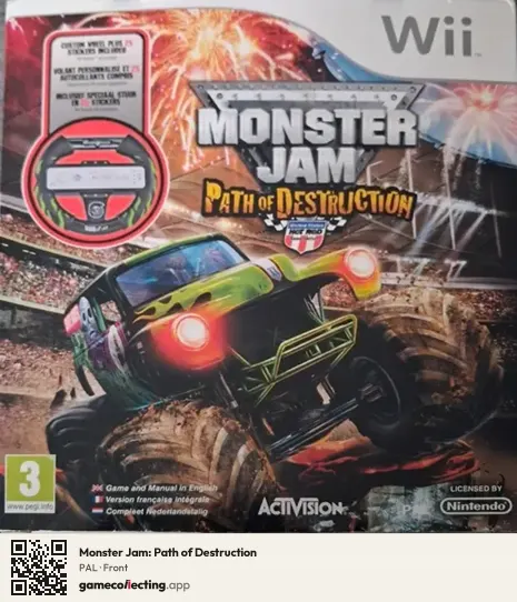 Monster Jam: Path of Destruction Nintendo Wii, PAL box front