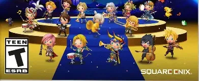 Theatrhythm Final Bar Line, the ESRB box on its front