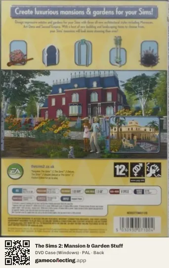 The Sims 2: Mansion & Garden Stuff Computer, PAL box back