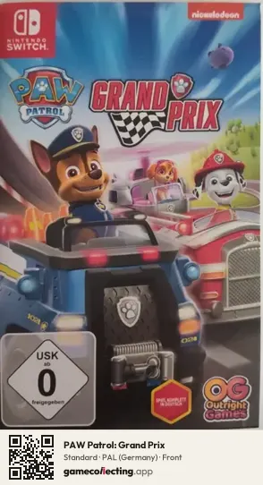 PAW Patrol: Grand Prix Nintendo Switch, Germany box front