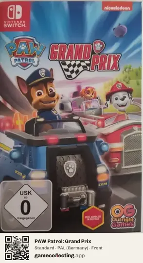 PAW Patrol: Grand Prix Nintendo Switch, Germany box front