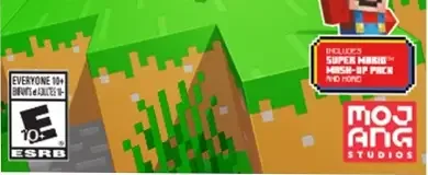 Minecraft, the ESRB box on its front