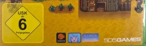 Stardew Valley, the USK square on its front