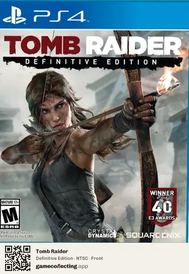 Tomb Raider PlayStation 4, NTSC box front