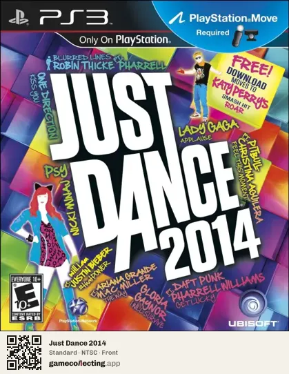 Just Dance 2014 PlayStation 3, NTSC box front