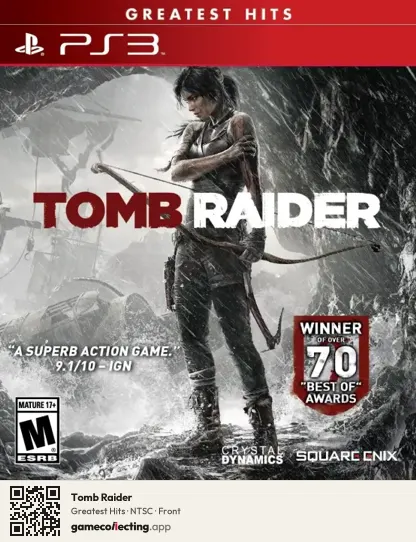 Tomb Raider PlayStation 3, NTSC box front
