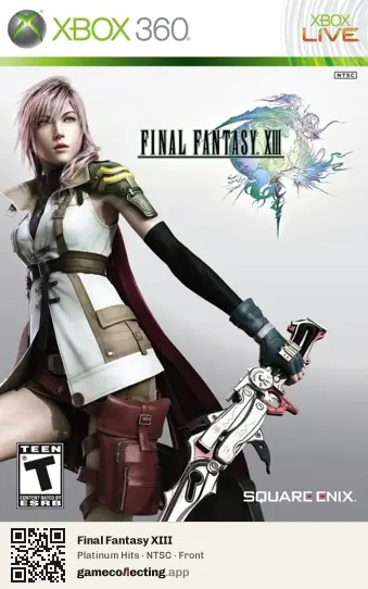 Final Fantasy XIII Xbox 360, NTSC box front