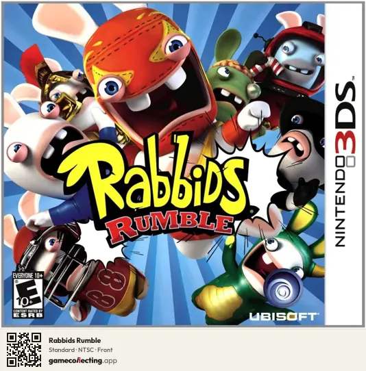 Rabbids Rumble Nintendo 3DS, NTSC box front