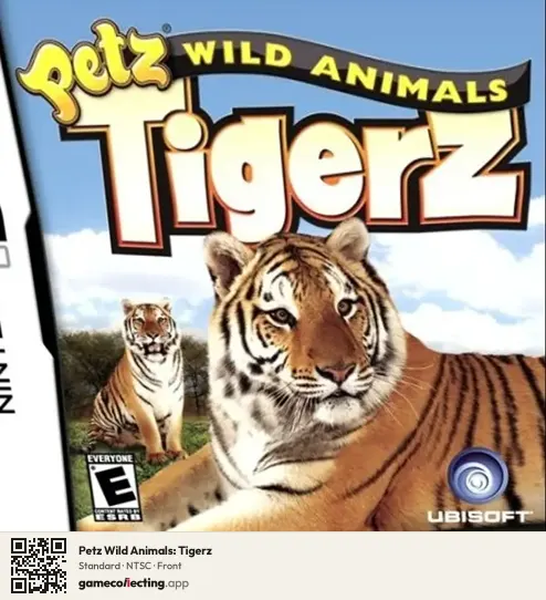 Petz Wild Animals: Tigerz Nintendo DS, NTSC box front