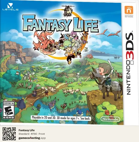 Fantasy Life Nintendo 3DS, NTSC box front