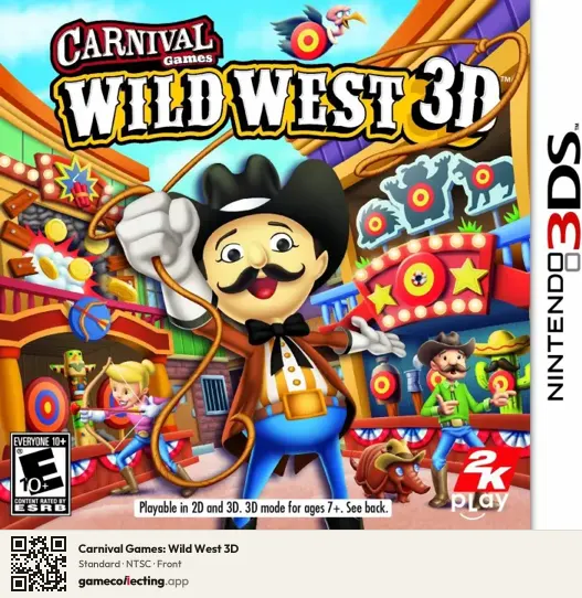 Carnival Games: Wild West 3D Nintendo 3DS, NTSC box front