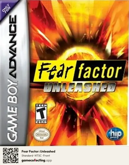 Fear Factor: Unleashed Game Boy Advance, NTSC box front