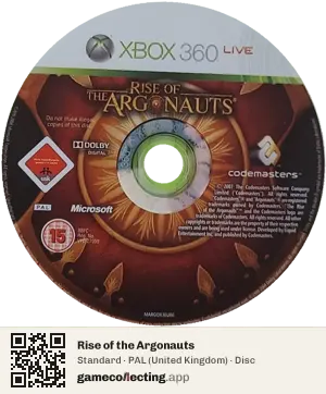 Rise of the Argonauts Xbox 360, PAL disc
