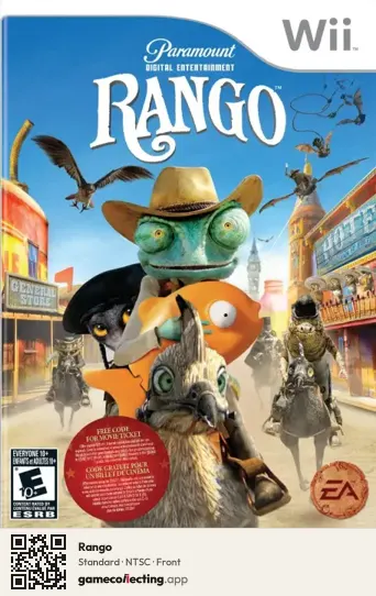 Rango Nintendo Wii, NTSC box front