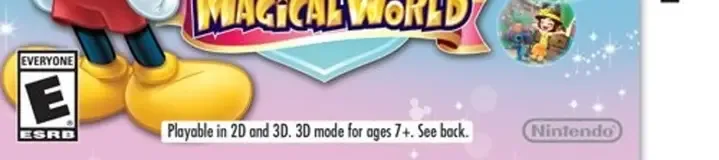 Disney Magical World, the ESRB box on its front