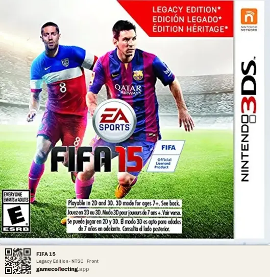 FIFA 15 Nintendo 3DS, NTSC box front