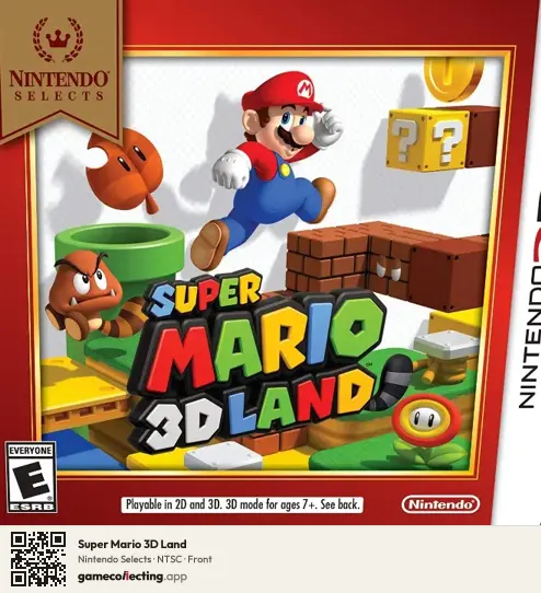 Super Mario 3D Land Nintendo 3DS, NTSC box front
