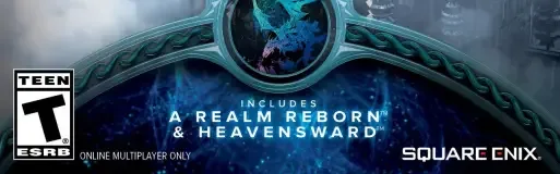 Final Fantasy XIV Online Complete Experience, the ESRB box on its front