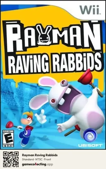 Rayman Raving Rabbids Nintendo Wii, NTSC box front