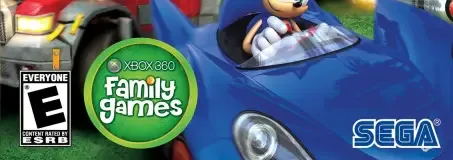 Sonic & Sega All-Stars Racing, the ESRB box on its front