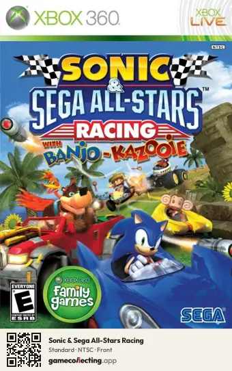 Sonic & Sega All-Stars Racing Xbox 360, NTSC box front