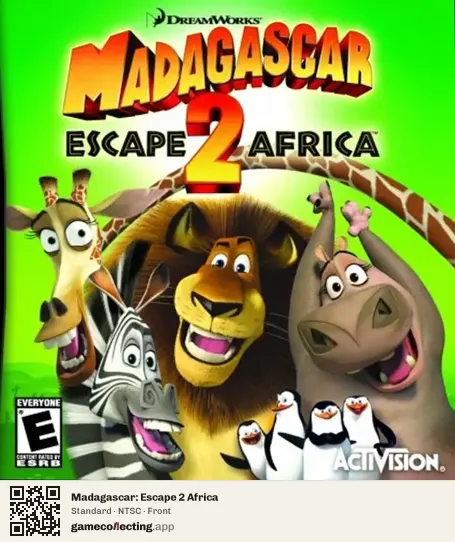 Madagascar: Escape 2 Africa Nintendo DS, NTSC box front