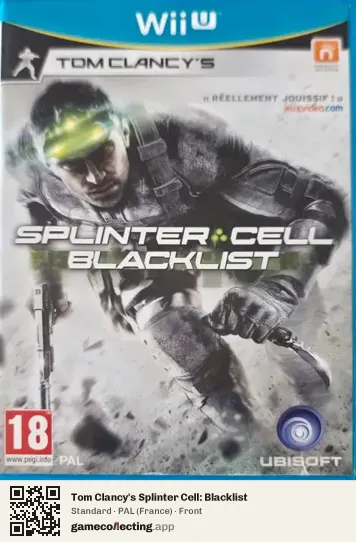 Tom Clancy's Splinter Cell: Blacklist Nintendo Wii U, France box front