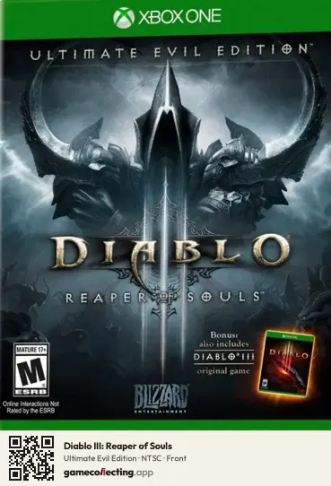 Diablo III: Reaper of Souls Xbox One, NTSC box front