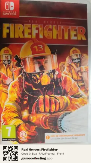 Real Heroes: Firefighter Nintendo Switch, France box front