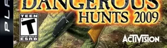 Cabela's Dangerous Hunts 2009, the ESRB box on its front