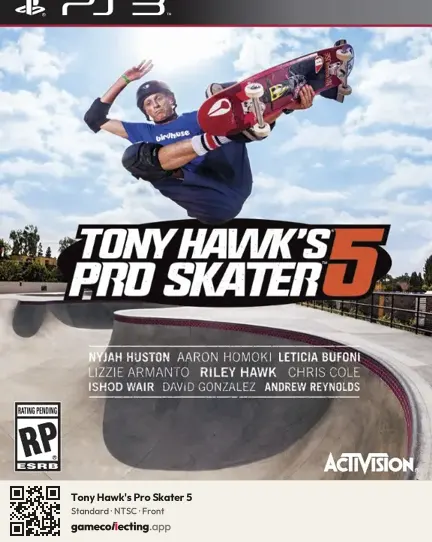 Tony Hawk's Pro Skater 5 PlayStation 3, NTSC box front