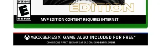 Madden NFL 21, the ESRB box on its front