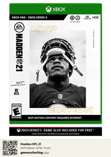 Madden NFL 21 Xbox One, NTSC box front