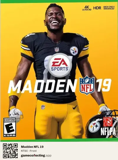 Madden NFL 19 Xbox One, NTSC box front