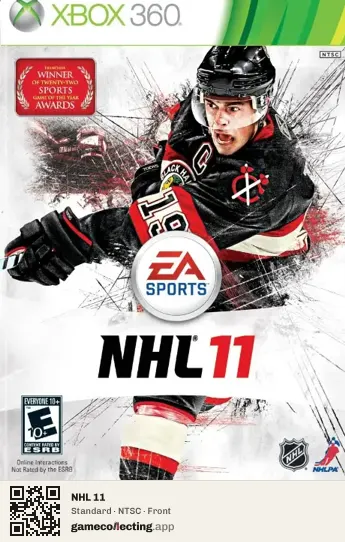 NHL 11 Xbox 360, NTSC box front