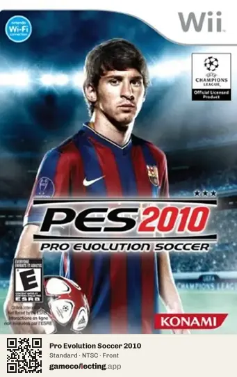 Pro Evolution Soccer 2010 Nintendo Wii, NTSC box front