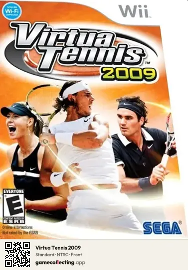 Virtua Tennis 2009 Nintendo Wii, NTSC box front