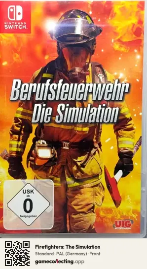 Firefighters: The Simulation Nintendo Switch, Germany box front